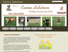 Tablet Screenshot of caninesolutionsinc.com